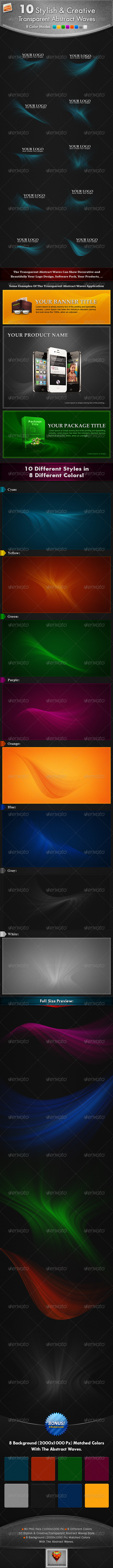 10 Stylish & Creative Transparent Abstract Waves