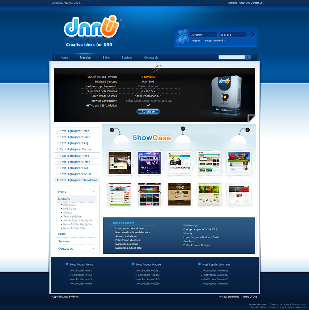 DNN UI ShowCase Page